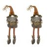 2pcs 10.2x8.7x24.5" Fabric Sitting Brown Gnome With Maple Leaf, for Holiday Harvest Festival Fall Festival & Thanksgiving Table Decorations