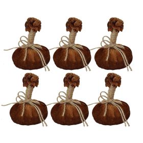 4x5.5" Sm Pumpkin Ornament, Set of 6 for Holiday Harvest Festival Fall Festival & Thanksgiving