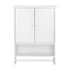65 x 48.7 x 14.6cm  Wall Hanging Cabinet with Two Doors Wall Washer Storage Cabinet