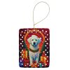 Kuvasz Holiday Christmas Porcelain Ornament Christmas Tree Hanging Decorations for Home Christmas Holiday, Rectangle, Gift, Multicolor