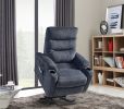 Liyasi Electric Power Lift Recliner Chair with Massage and Heat for Elderly, 3 Positions, 2 Side Pockets, Cup Holders, USB Charge Ports