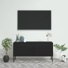 TV Stand Black 41.3"x13.8"x19.7" Steel