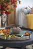 Set of 3, 4.8x4.8x4.8"H Chenille Weighted Pumpkin-Dark Brown, Pumpkin Ornament Decor for Holiday Harvest Festival Fall Festival & Thanksgiving