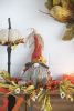 2pcs 5.5x3.5x20.5" Fabric Sitting Oranged Gnome With Maple Leaf On Hat, for Holiday Harvest Festival Fall Festival & Thanksgiving Table Decorations