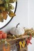 Set of 2, 8.7x8.5x6.7"H Chenille Weighted Pumpkin White, Pumpkin Ornament Decor for Holiday Harvest Festival Fall Festival & Thanksgiving