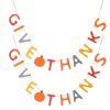 Set of 2, 68" Length Colorful Give Thanks Banner, Home Decor for Harvest Festival Fall Festival & Thanksgiving Table Decorations