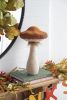 2pcs 8x8x14'' Orange Mushroom Holiday Ornament, for Harvest Festival Fall Festival & Thanksgiving Table Decorations