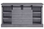 Amrita TV Stand w/Fireplace; Gray Oak 91616