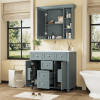 36'' Bathroom Vanity with Medicine Cabinet, Modern Mirror Cabinet with Adjustable Shelf