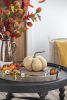 Set of 2, 7x7x7.2"H knitted Weighted Pumpkin, Pumpkin Ornament Decor for Holiday Harvest Festival Fall Festival & Thanksgiving