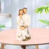 Three Members Family Sculpture Creative Family Figurines Resin Loving Family Statue Decor
