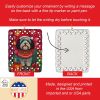 Havanese Holiday Christmas Porcelain Ornament Christmas Tree Hanging Decorations for Home Christmas Holiday, Rectangle, Gift, Multicolor