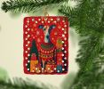 Greyhound Holiday Christmas Porcelain Ornament Christmas Tree Hanging Decorations for Home Christmas Holiday, Rectangle, Gift, Multicolor