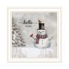 Trendy Decor 4U 2-Piece Vignette Winter - Peace On Earth White Framed Wall Art for Living Room, Holiday Wall Art Print for Home Decor