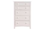 Contemporary White 1pc Chest of Drawers Plywood Pine Veneer Bedroom Furniture