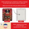 Japanese Chin Holiday Christmas Porcelain Ornament Christmas Tree Hanging Decorations for Home Christmas Holiday, Rectangle, Gift, Multicolor