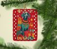 Weimaraner Holiday Christmas Porcelain Ornament Christmas Tree Hanging Decorations for Home Christmas Holiday, Rectangle, Gift, Multicolor