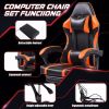 Ergonomic Gaming Chair with Footrest, PU Leather Video Game Chairs for Adults, Reclining Gamer Chair Office Chair with Lumbar Support