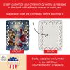 Chow Chow and Santa Claus Porcelain Ornament Christmas Tree Hanging Decorations for Home Christmas Holiday, Rectangle, Gift, Multicolor