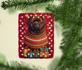 Newfoundland Holiday Christmas Porcelain Ornament Christmas Tree Hanging Decorations for Home Christmas Holiday, Rectangle, Gift, Multicolor