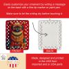 Pekingese Holiday Christmas Porcelain Ornament Christmas Tree Hanging Decorations for Home Christmas Holiday, Rectangle, Gift, Multicolor
