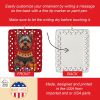 Yorkshire Terrier Holiday Christmas Porcelain Ornament Christmas Tree Hanging Decorations for Home Christmas Holiday, Rectangle, Gift, Multicolor