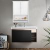65 x 48.7 x 14.6cm  Wall Hanging Cabinet with Two Doors Wall Washer Storage Cabinet