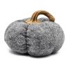 Set of 3, 8.3x8.3x5.5" Gray Pumpkin, Pumpkin Ornament Decor for Holiday Harvest Festival Fall Festival & Thanksgiving