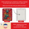 Weimaraner Holiday Christmas Porcelain Ornament Christmas Tree Hanging Decorations for Home Christmas Holiday, Rectangle, Gift, Multicolor