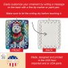 American Eskimo Christmas Porcelain Ornament Christmas Tree Hanging Decorations for Home Christmas Holiday, Rectangle, Gift, Multicolor