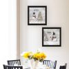 Trendy Decor 4U 2-Piece Vignette Winter - Peace On Earth Black Framed Wall Art for Living Room, Holiday Wall Art Print for Home Decor