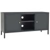 TV Stand Anthracite 41.3"x13.8"x20.5" Steel and Glass