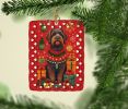 Wirehaired Pointing Griffon Holiday Christmas Porcelain Ornament Christmas Tree Hanging Decorations for Home Christmas Holiday, Rectangle, Gift