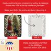 Doberman Pinscher and Santa Claus Porcelain Ornament Christmas Tree Hanging Decorations for Home Christmas Holiday, Rectangle, Gift, Multicolor