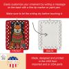 Shiba Inu Holiday Christmas Porcelain Ornament Christmas Tree Hanging Decorations for Home Christmas Holiday, Rectangle, Gift, Multicolor