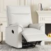 360 Degree Swivel Upholstered Manual Recliner Chair Theater Recliner Sofa Nursery Glider Rocker for Living Room