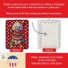 Poodle Holiday Christmas Porcelain Ornament Christmas Tree Hanging Decorations for Home Christmas Holiday, Rectangle, Gift, Multicolor