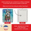 Alaskan Malamute Christmas Porcelain Ornament Christmas Tree Hanging Decorations for Home Christmas Holiday, Rectangle, Gift, Multicolor
